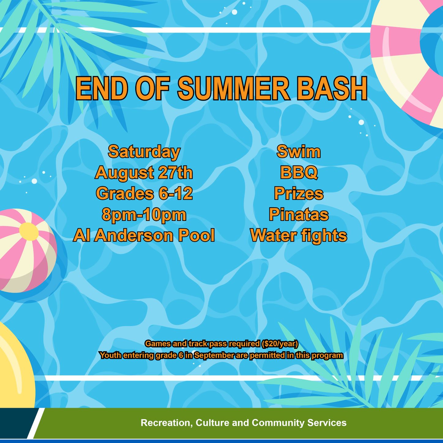 End of summer bash poster 
